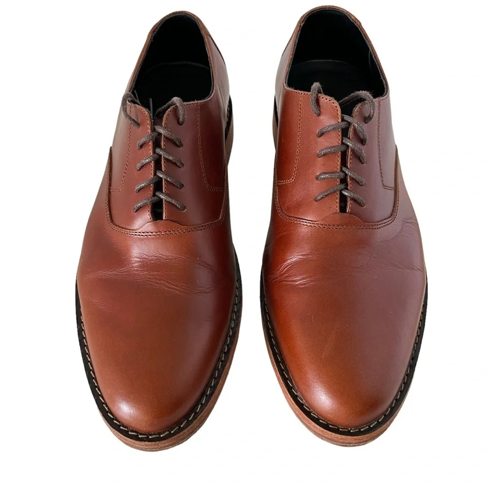 Nisolo Everyday Oxford Men’s Leather Dress Shoes Brown Size 9